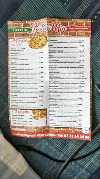 Menu / carte de RISTORANTE PIZZERIA ITALIA MIA à Perpignan