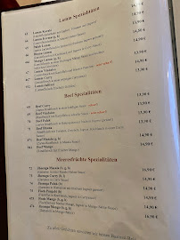 Restaurant Radha à Dachau carte