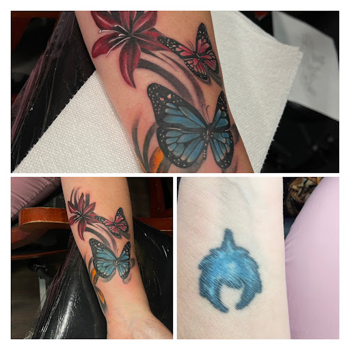 Explore lower back tattoo cover up ideas, creative tattoo ideas in Madison, available at Elevation Ink Tattoo Studio
