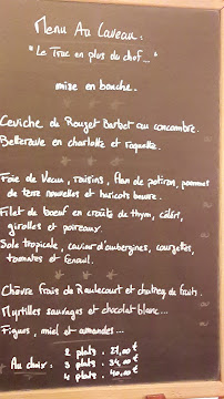 Carte du Restaurant Au Caveau à Bruley