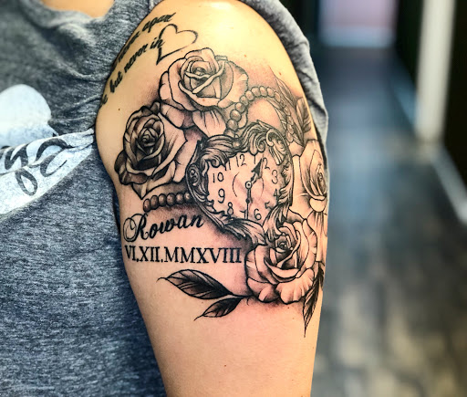 Explore scoliosis tattoo ideas, creative tattoo ideas in Batavia, available at The Pretty Pin-Up Tattoo Parlor