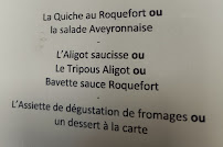 Menu du La fringale à Roquefort-sur-Soulzon