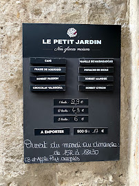 Menu / carte de Le Petit Jardin Montpellier à Montpellier