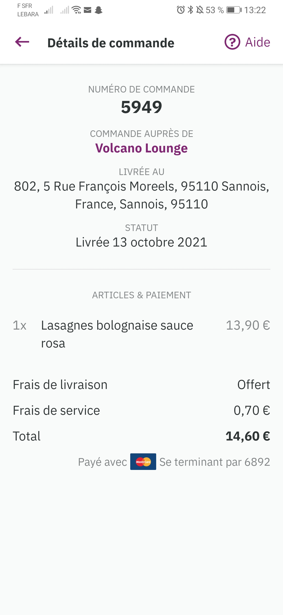 Photo n° 2 de l'avis de Lala.o fait le 13/10/2021 à 11:24
