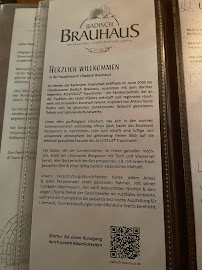 Badisch Brauhaus à Karlsruhe menu