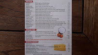 Menu / carte de Le Chalet à Pizza à Vernègues