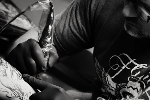 Explore trumpet tattoo ideas, creative tattoo ideas in Harrison, available at Flying Monkey Tattoo Parlour