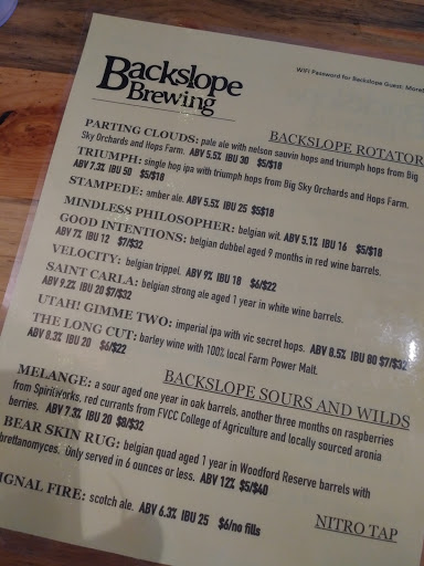 Brewery «Backslope Brewing», reviews and photos