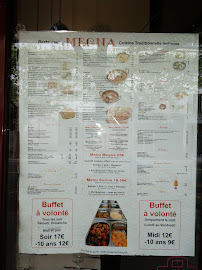 Restaurant indien Megna à Vincennes (le menu)