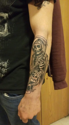 Explore gothic tattoo ideas for men, creative tattoo ideas in Stevens Point, available at Against All Odds Tattoo
