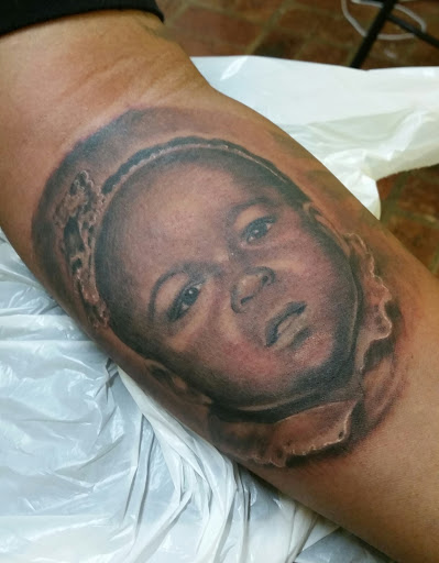 Explore mens knee tattoo ideas, creative tattoo ideas in Mobile, available at Medusas Art & Soul