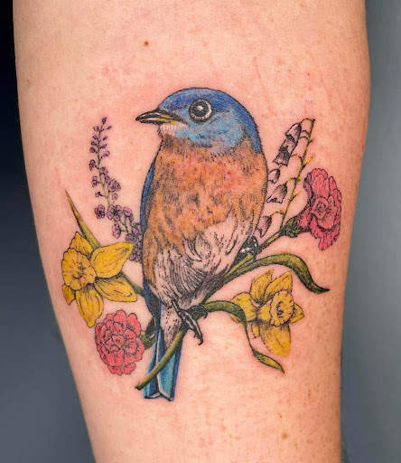 Explore traditional hand tattoo ideas, creative tattoo ideas in Broxton, available at Seratonin Tattoo Parlor