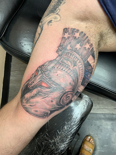 Explore road trip tattoo ideas, creative tattoo ideas in Springfield, available at InkI.Adore