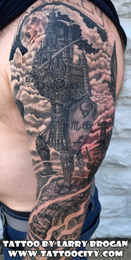 Explore oklahoma tattoo ideas, creative tattoo ideas in Lockport, available at Tattoo City by Larry Brogan