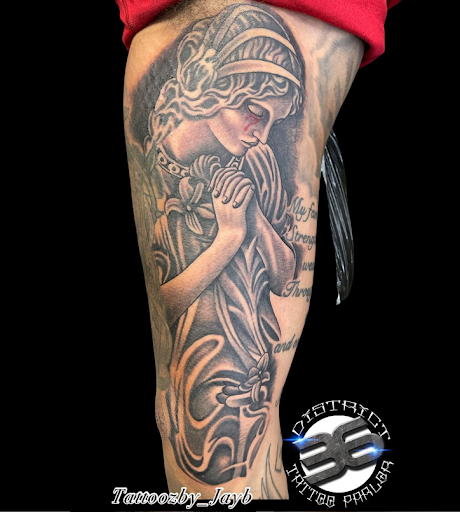 Explore ladies chest tattoo ideas, creative tattoo ideas in Passaic, available at District 36 Tattoo Parlor