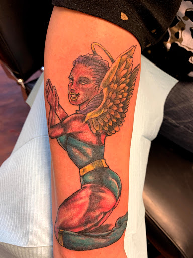 Explore head tattoo ideas, creative tattoo ideas in Seymour, available at American Gypsy Tattoo Corp.