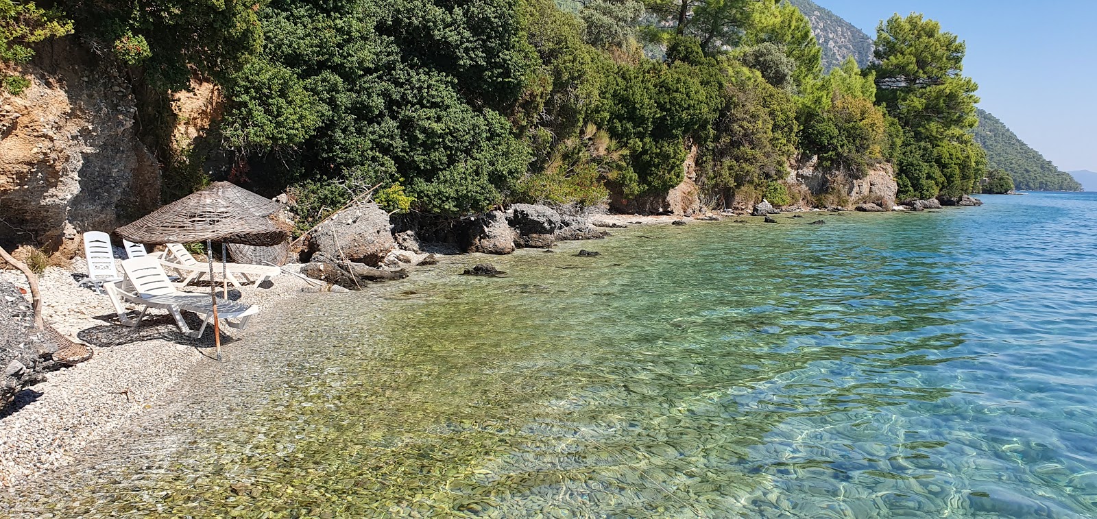 Zdjęcie Daily beach z powierzchnią turkusowa czysta woda