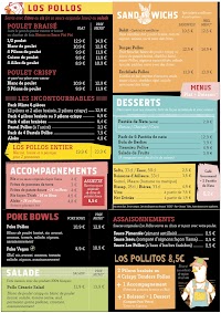 Menu du Los Pollos - Créteil Soleil à Créteil