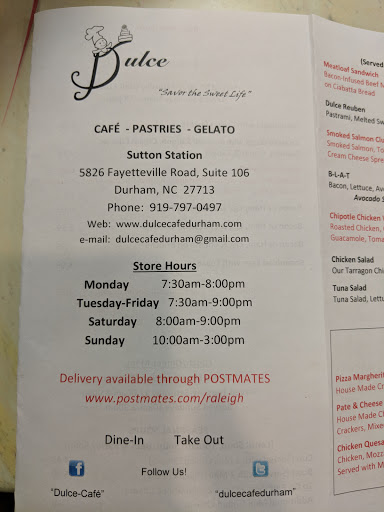 Cafe «Dulce Cafe & Gelato», reviews and photos, 5826 Fayetteville St #106, Durham, NC 27713, USA