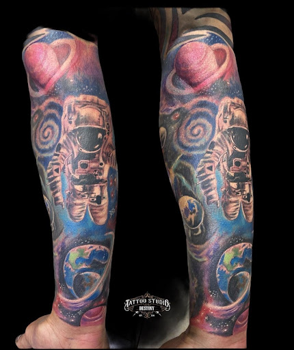 Explore electric guitar tattoo ideas, creative tattoo ideas in Ambler, available at Tattoo GalaxyAmbler Piercing & Custom Tattoos
