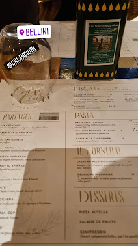 Restaurant italien Ciuri Ciuri à Faches-Thumesnil (le menu)