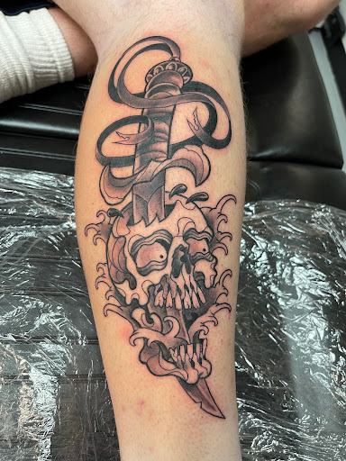 Explore greek god tattoo ideas, creative tattoo ideas in Marietta, available at Monkeys Uncle Tattoo