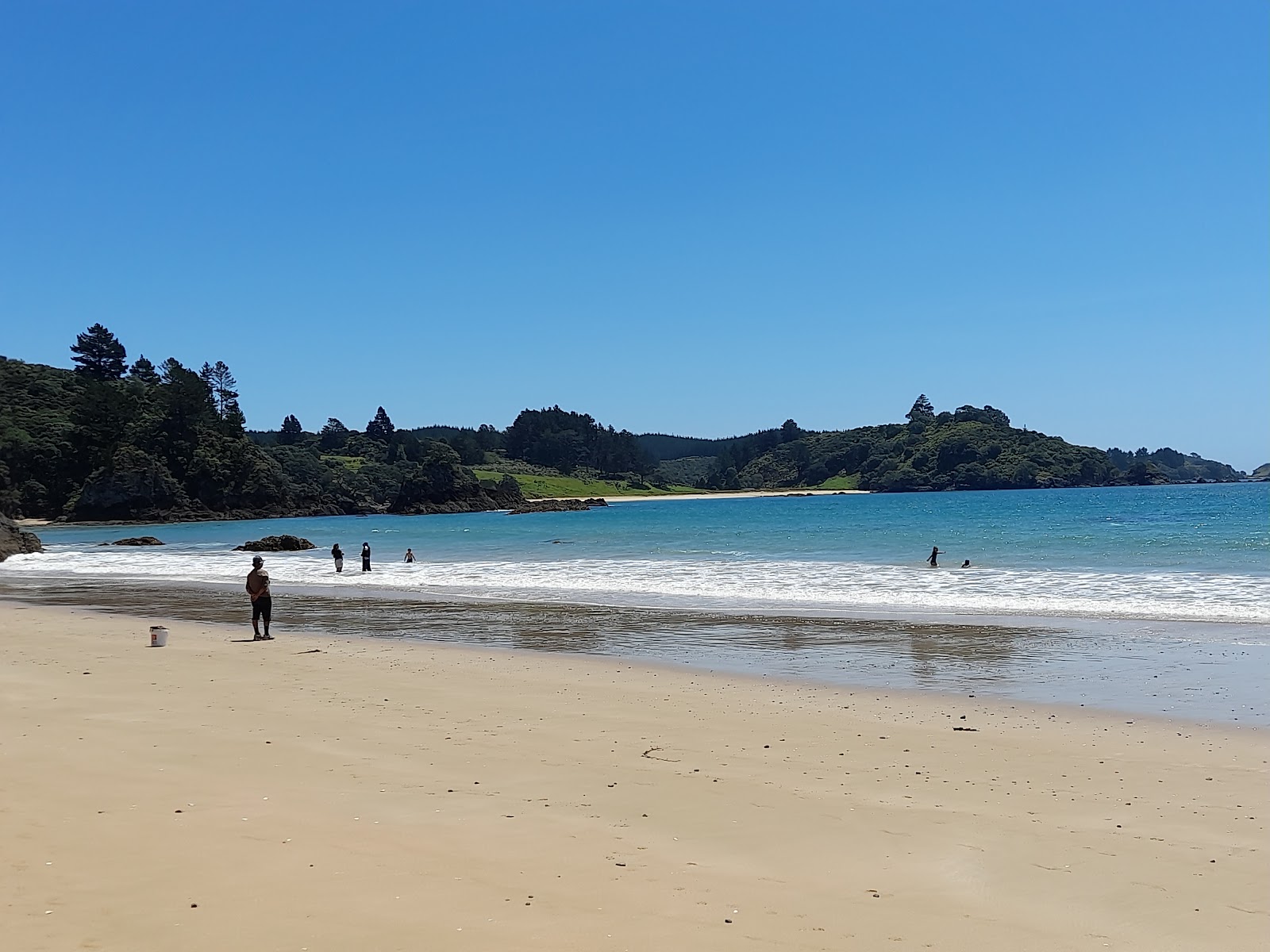 Photo de Te Ngaere Bay protégé par des falaises