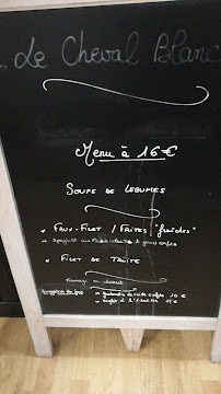 Menu / carte de Le Cheval Blanc à Ligny-en-Barrois