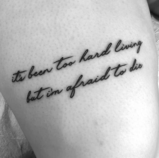 Explore red and black tattoo ideas, creative tattoo ideas in Mc Kees Rocks, available at Island Avenue Tattoo