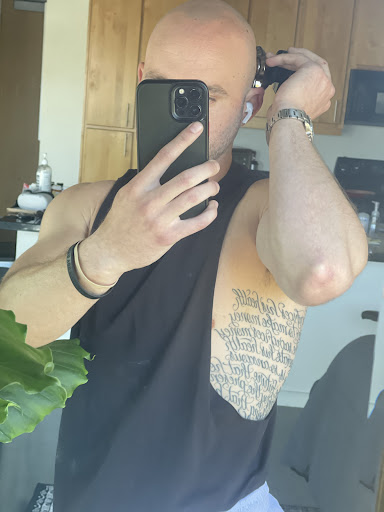 Explore sleeve men tattoo ideas, creative tattoo ideas in Fountain Valley, available at Lowrider Tattoo Studios
