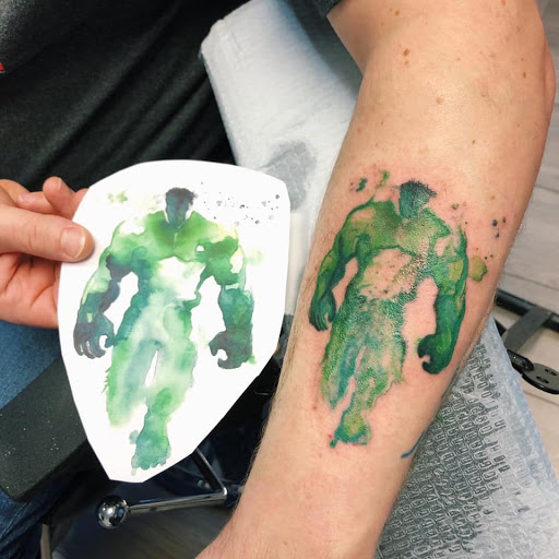 Explore lady gaga tattoo ideas, creative tattoo ideas in Kenosha, available at Kenosha Tattoo Company