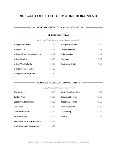 Coffee Shop «Village Coffee Pot of Mount Dora», reviews and photos, 425 N Donnelly St, Mt Dora, FL 32757, USA