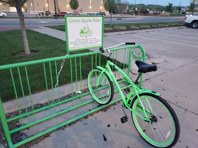 Green Apple bike share rack