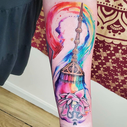Explore anime sleeve tattoo ideas, creative tattoo ideas in Kenosha, available at Kenosha Tattoo Company
