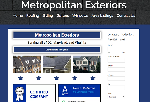 Metropolitan Exteriors, Inc in White Plains, Maryland