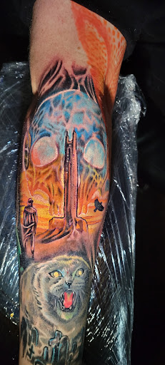 Explore initials tattoo ideas, creative tattoo ideas in Angola, available at Hoodlum Ink