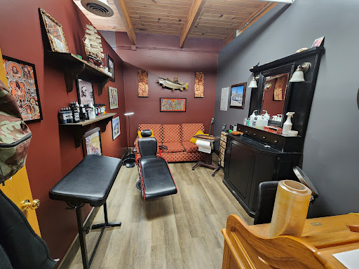 Explore tattoo ideas for chest piece, creative tattoo ideas in Cedar Falls, available at The Iron Quill Tattoo Parlor