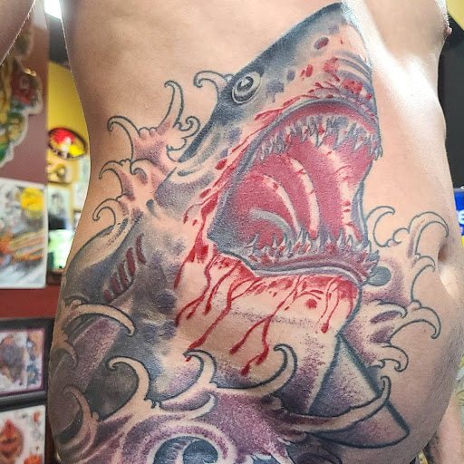 Explore neck tattoo filler ideas, creative tattoo ideas in Charleston, available at Broken Lantern Tattoo