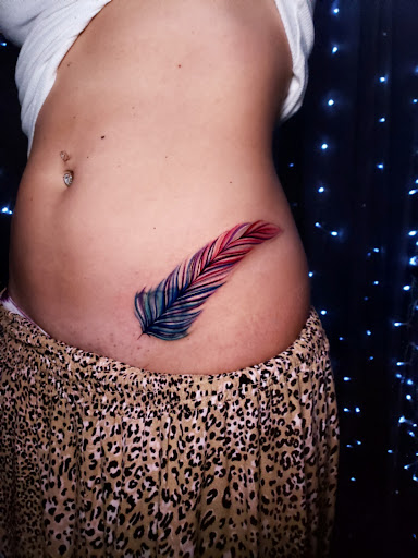 Explore chest tribal tattoo ideas, creative tattoo ideas in Miami, available at Glitterpoop Studios