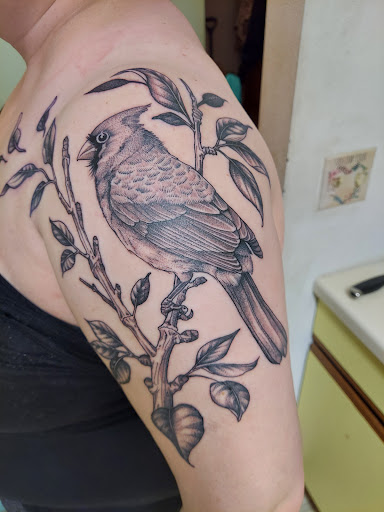 Explore tattoo ideas for ladies back, creative tattoo ideas in Crystal Lake, available at Dark Heart Tattoo