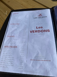 Restaurant français Les Verdons à Courchevel - menu / carte