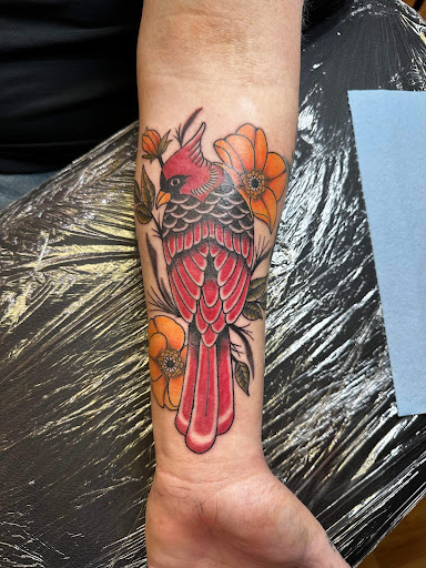 Explore dark tattoo cover up ideas, creative tattoo ideas in Oelwein, available at Purple Thistle Tattoo