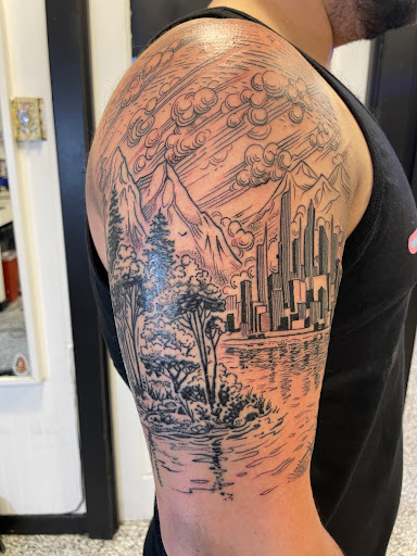 Explore drumming tattoo ideas, creative tattoo ideas in Oakland, available at Premium Tattoo