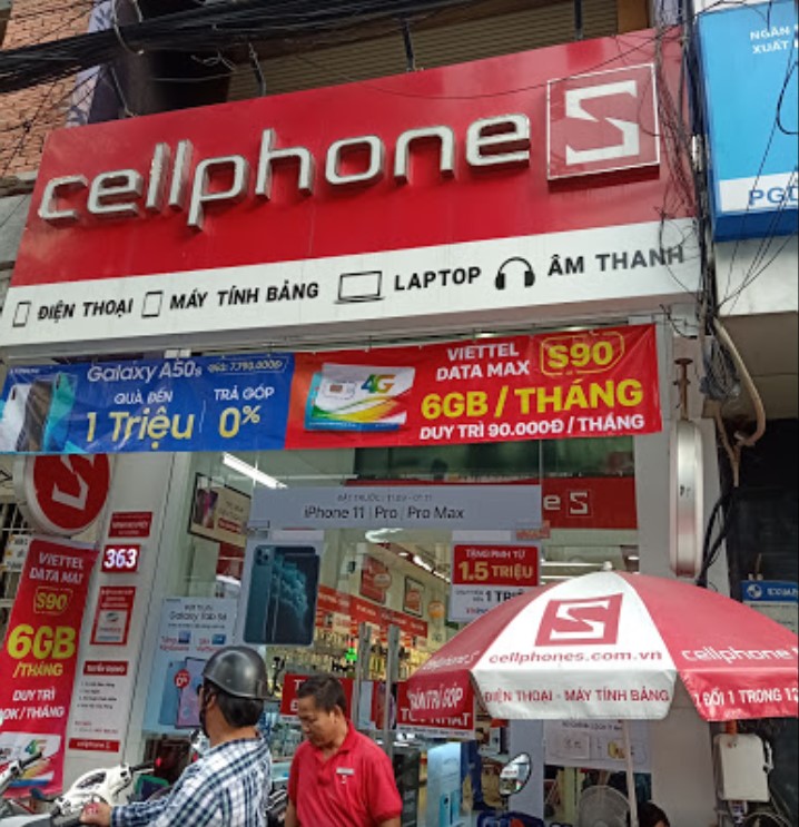 Cửa hàng điện thoại, laptop, phụ kiện CellphoneS Quận 3 - Võ Văn Tần