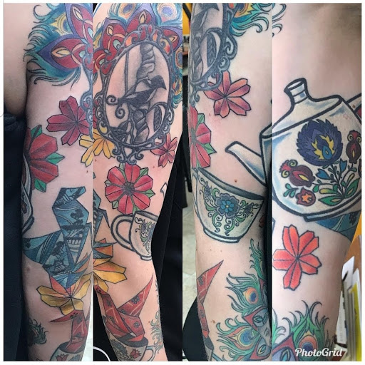 Explore half arm sleeve tattoo ideas, creative tattoo ideas in Feasterville Trevose, available at Tattoo Galaxy (Feasterville) Piercing & Custom tattoos