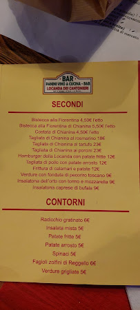 Restaurant italien Locanda dei Cantonieri à Leccio (la carte)