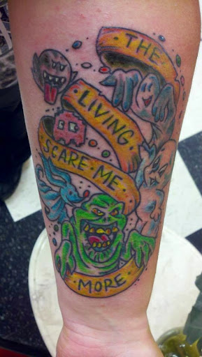 Explore dark side of the moon tattoo ideas, creative tattoo ideas in Erie, available at Wayward Tattoo Studio