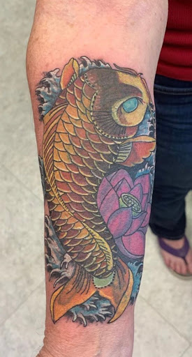 Explore sleeve filler tattoo ideas, creative tattoo ideas in Hudson Falls, available at ALTERED ADDICTION TATTOOS