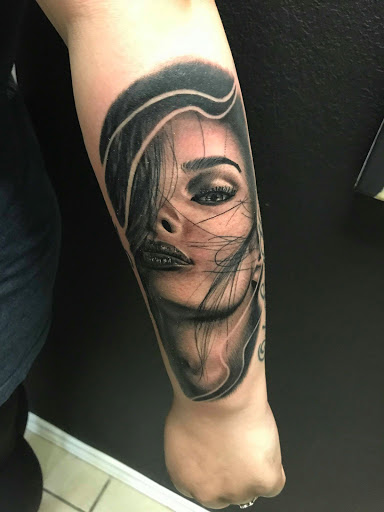 Explore bandana tattoo ideas, creative tattoo ideas in Arlington, available at Urbans Tattoo & Piercing Studio South