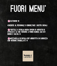 Bar à cocktails Noble Experiment à Pegognaga (la carte)